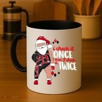 I Check It Once Then I Check It Twice Santa 1989 Christmas Sweatshirt Coffee Mug thumb 4
