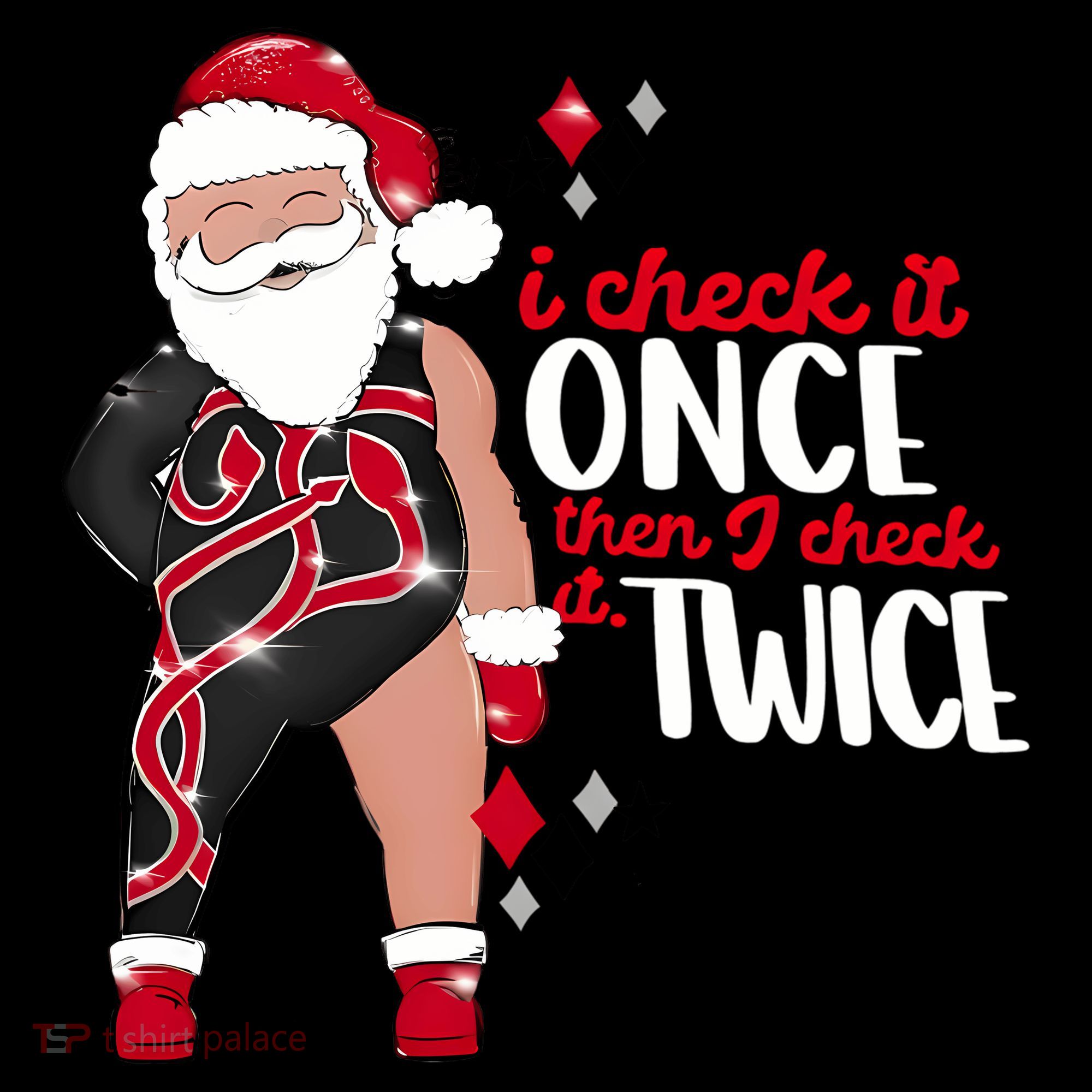I Check It Once Then I Check It Twice Santa 1989 Christmas Sweatshirt Coffee Mug
