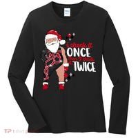 I Check It Once Then I Check It Twice Santa 1989 Christmas Sweatshirt Women's Long Sleeve Shirt thumb 0