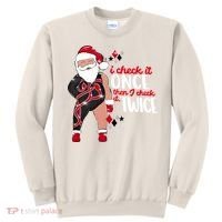 I Check It Once Then I Check It Twice Santa 1989 Christmas Sweatshirt Sweatshirt thumb 0