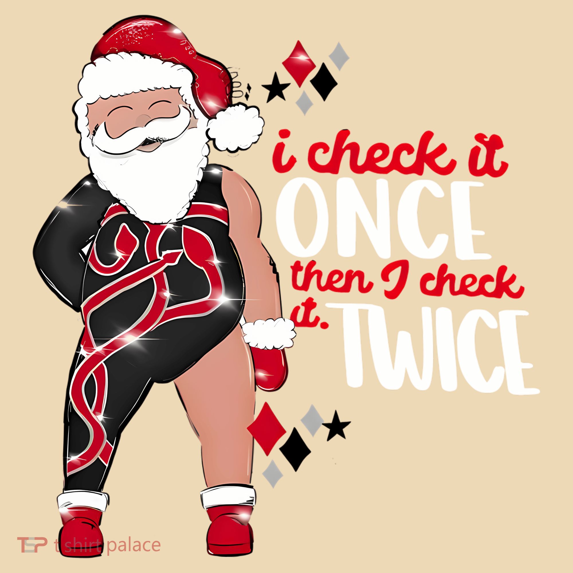 I Check It Once Then I Check It Twice Santa 1989 Christmas Sweatshirt Sweatshirt