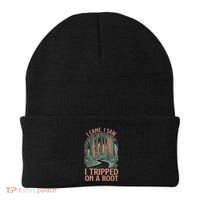 I Came I Saw I Tripped On A Root Hiking Adventure Hiker Beanie thumb 0
