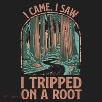 I Came I Saw I Tripped On A Root Hiking Adventure Hiker Beanie thumb 2