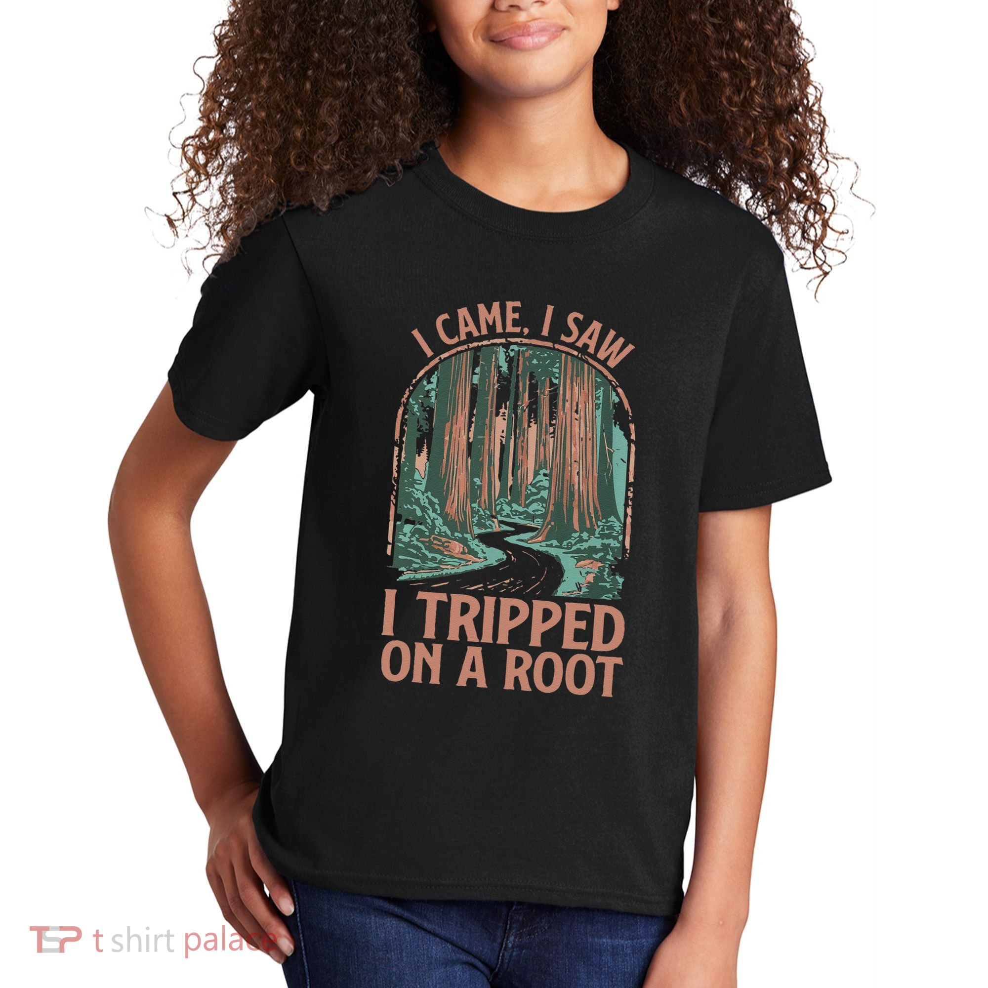 I Came I Saw I Tripped On A Root Hiking Adventure Hiker Kids T-Shirt