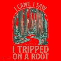 I Came I Saw I Tripped On A Root Hiking Adventure Hiker Santa Hat thumb 1