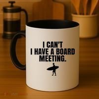 I Can't I Have A Board Meeting Surfing Funny Gift Coffee Mug thumb 4
