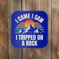 I Came I Saw I Tripped On A Rock Camping Hiking Adventure Coaster thumb 0