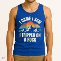 I Came I Saw I Tripped On A Rock Camping Hiking Adventure Tank Top thumb 3