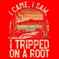 I Came I Saw I Tripped On A Root Hiking Adventure Nature Gift Santa Hat thumb 1