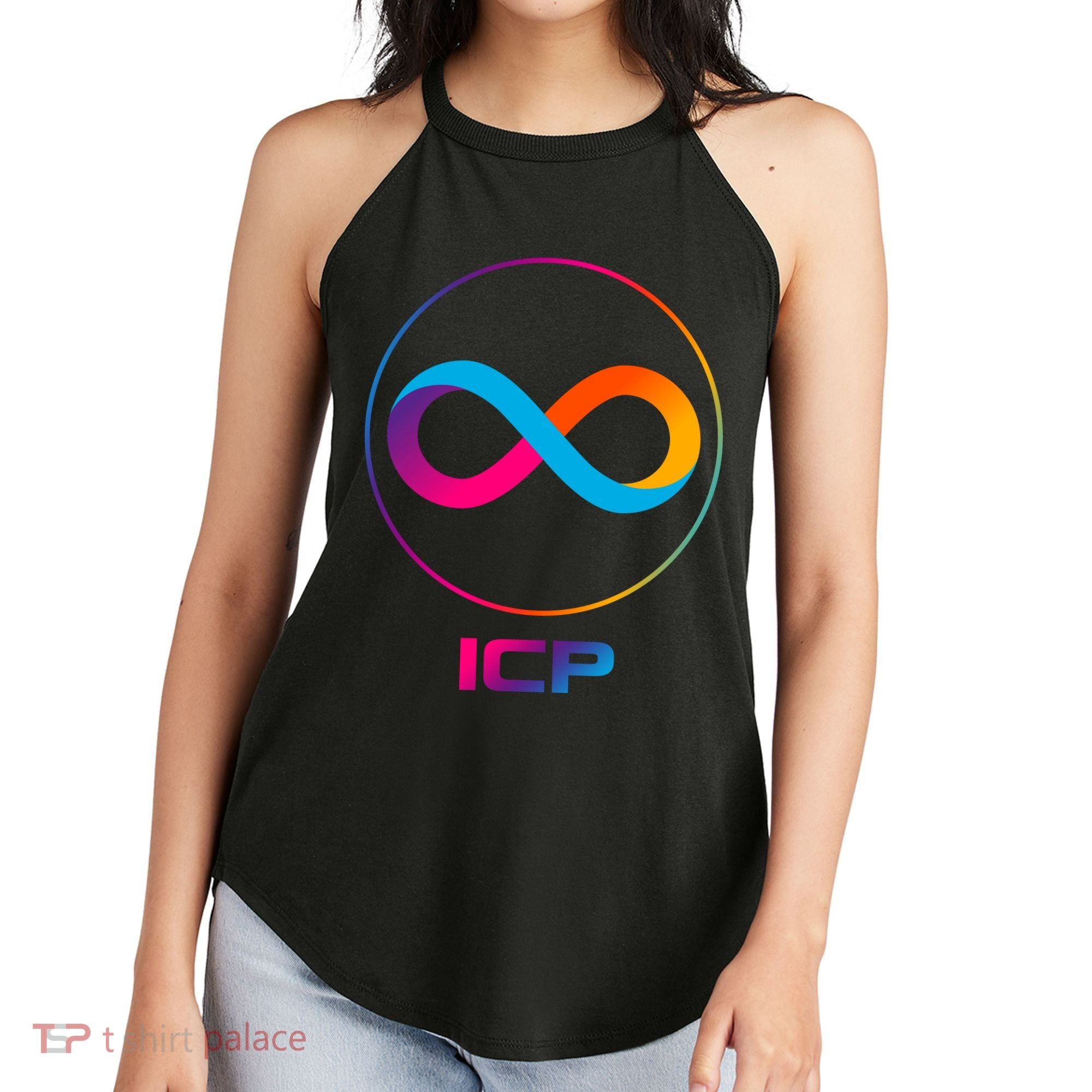 Internet Computer Icp Cryptocurrency Logo Emblem Women's Perfect Tri Rocker Tank