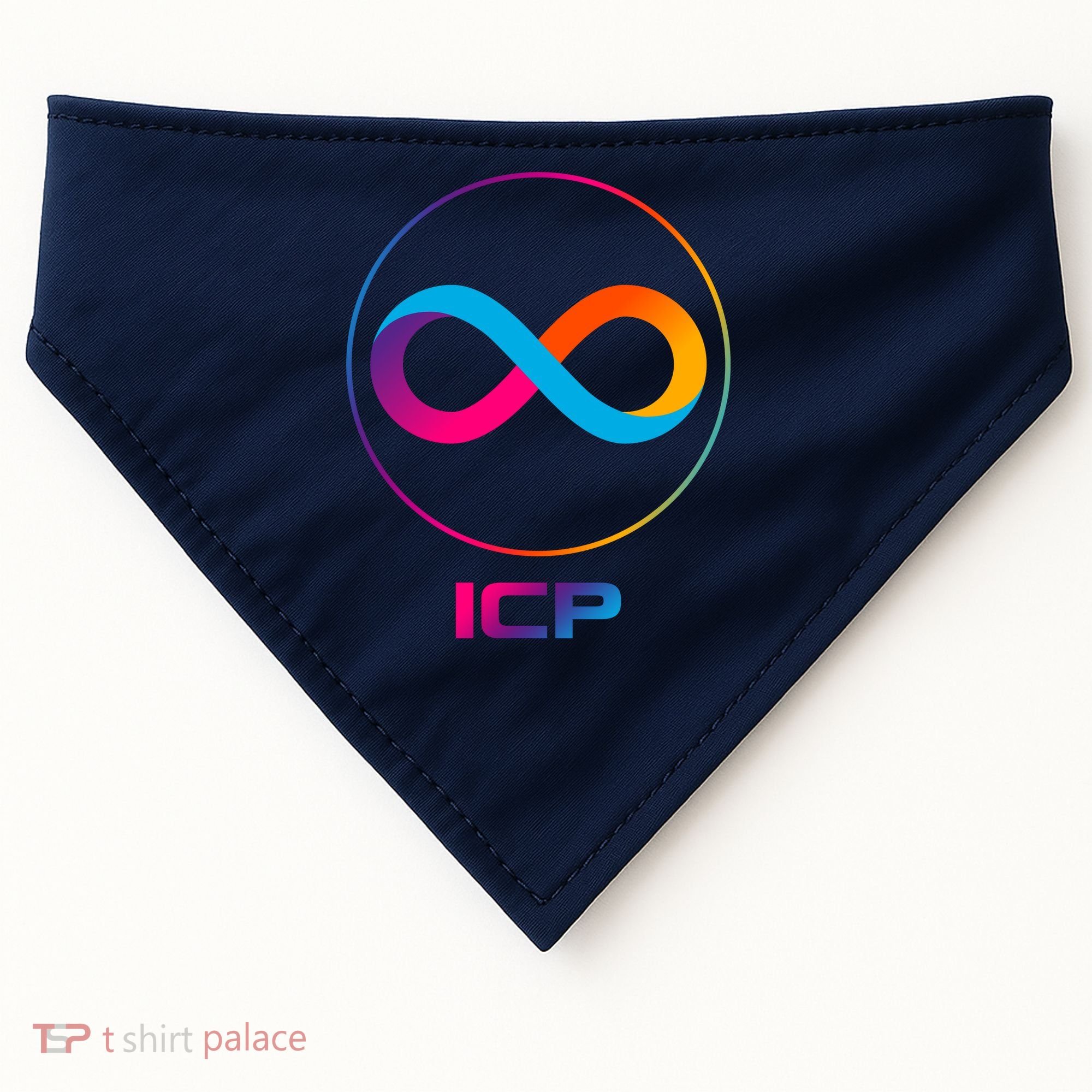 Internet Computer Icp Cryptocurrency Logo Emblem USA-Made Doggie Bandana