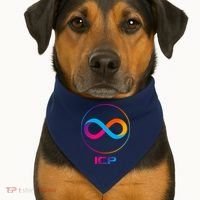 Internet Computer Icp Cryptocurrency Logo Emblem USA-Made Doggie Bandana thumb 1