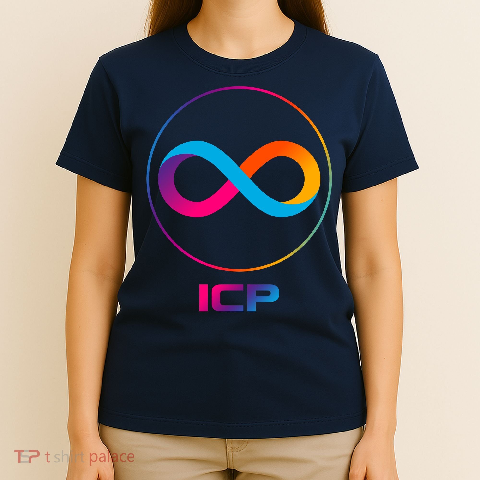 Internet Computer Icp Cryptocurrency Logo Emblem T-Shirt