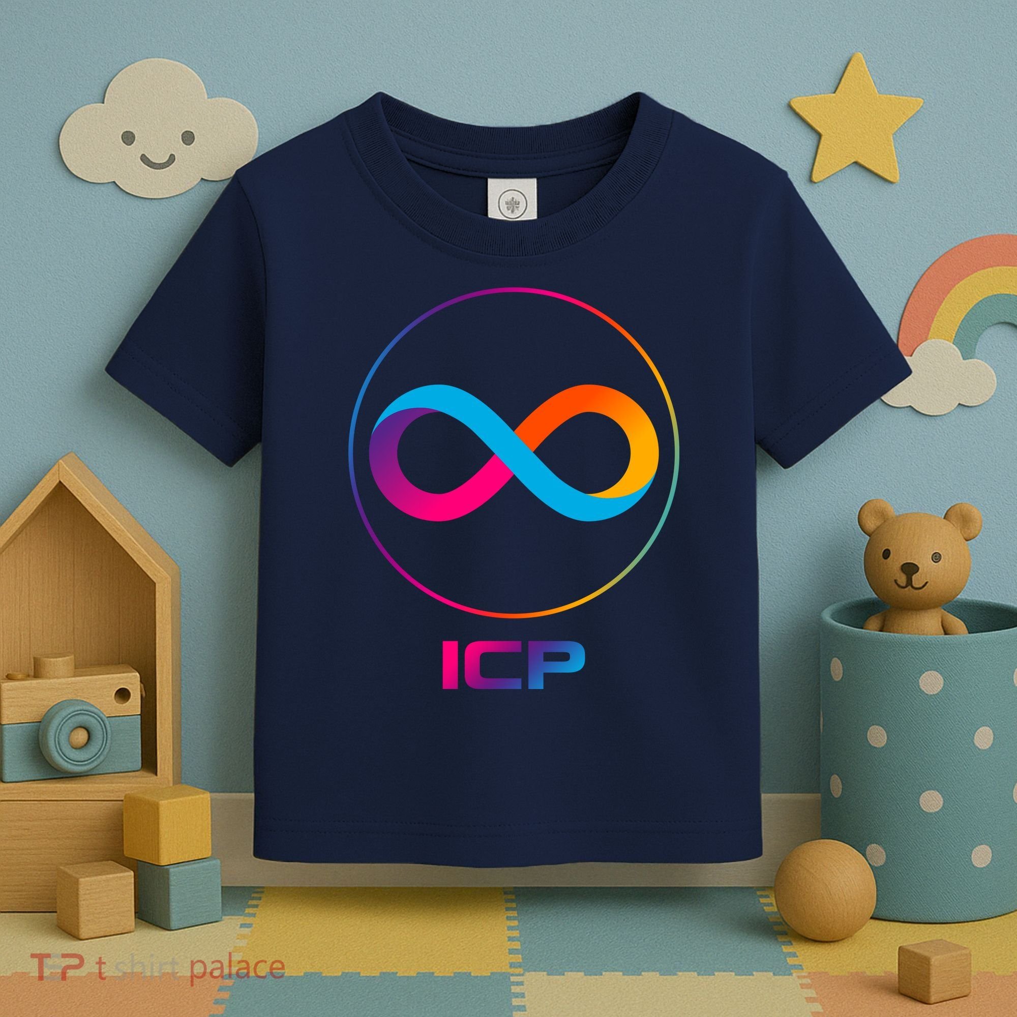 Internet Computer Icp Cryptocurrency Logo Emblem Toddler T-Shirt