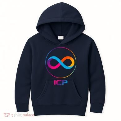 Internet Computer Icp Cryptocurrency Logo Emblem Kids Hoodie