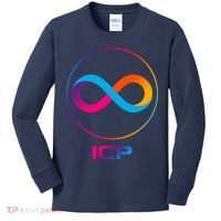 Internet Computer Icp Cryptocurrency Logo Emblem Kids Long Sleeve Shirt thumb 0