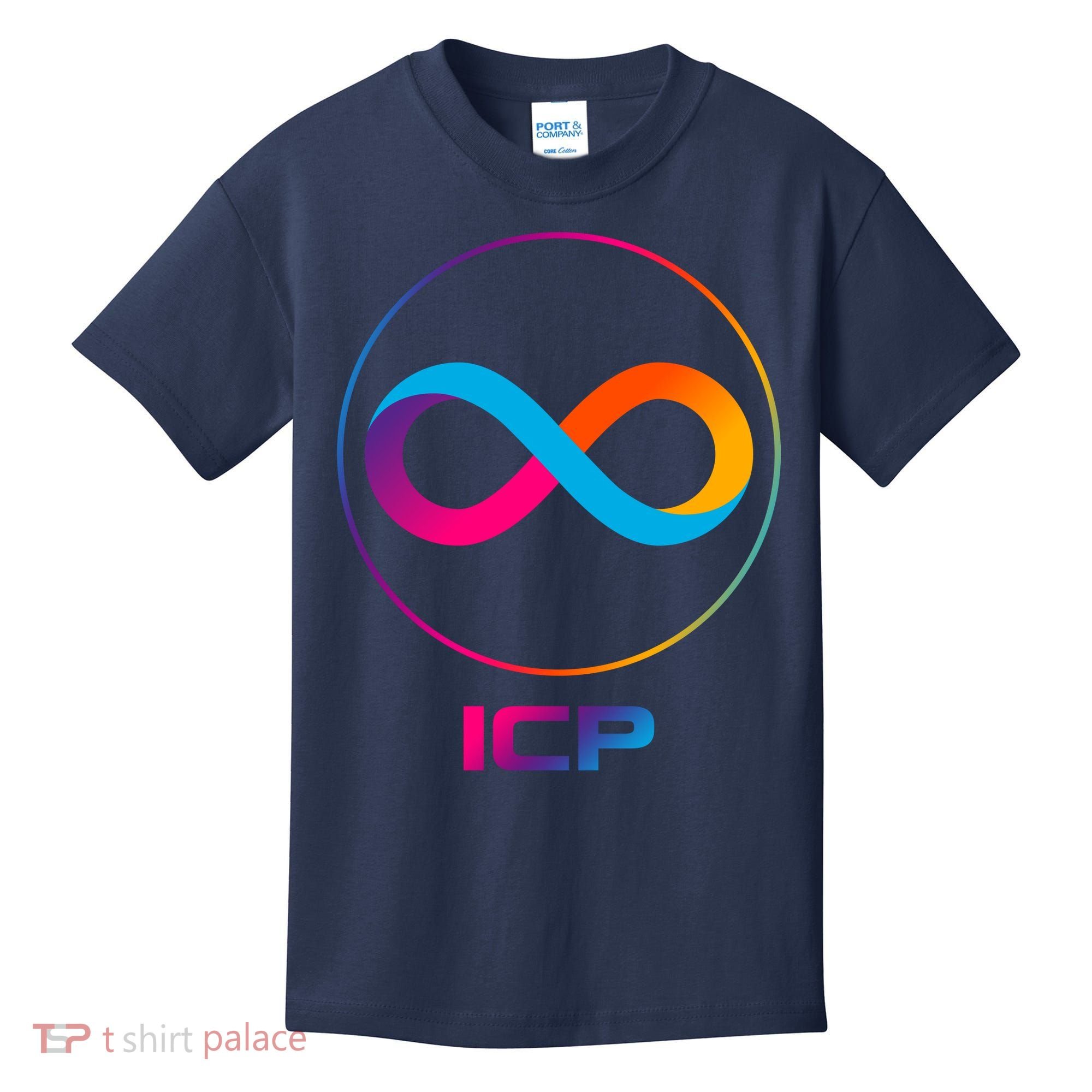 Internet Computer Icp Cryptocurrency Logo Emblem Kids T-Shirt
