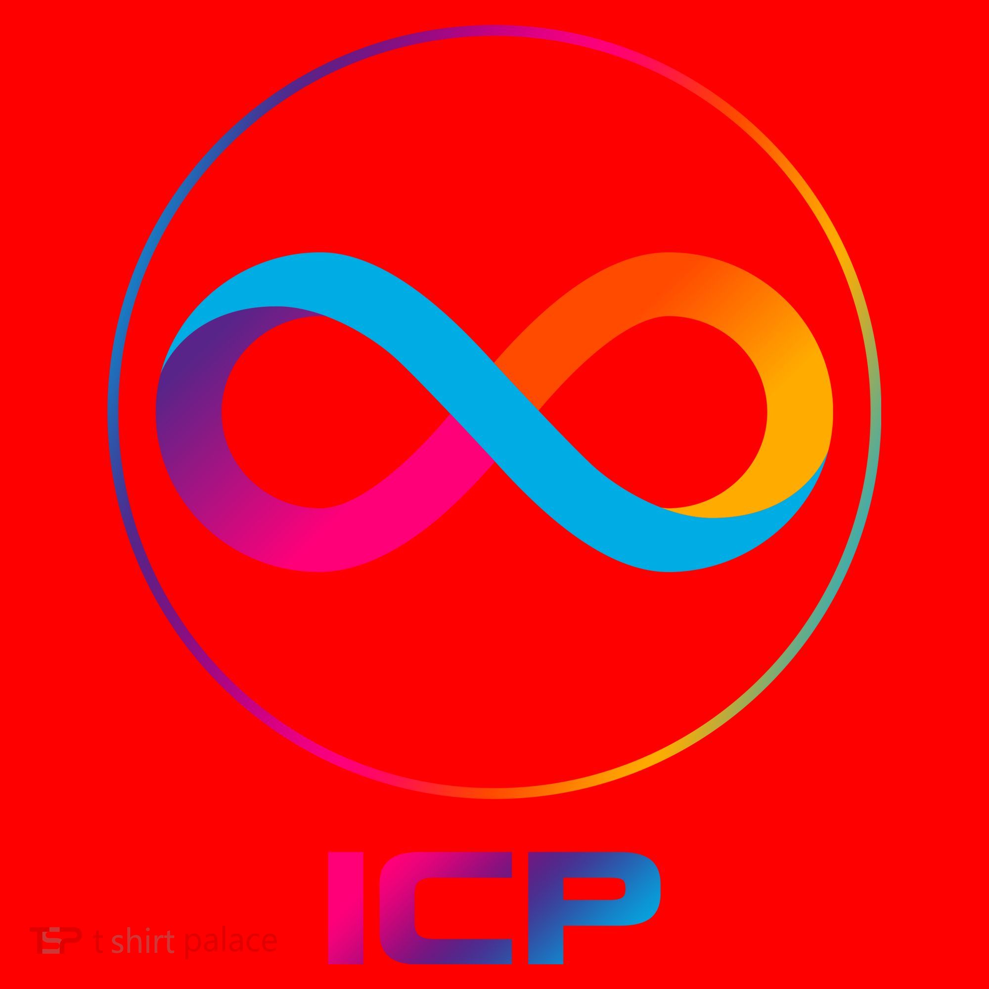 Internet Computer Icp Cryptocurrency Logo Emblem Santa Hat