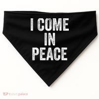 I COME IN PEACE  I'M PEACE retro Couple's Matching USA-Made Doggie Bandana thumb 0