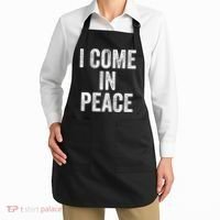I COME IN PEACE  I'M PEACE retro Couple's Matching Apron thumb 2