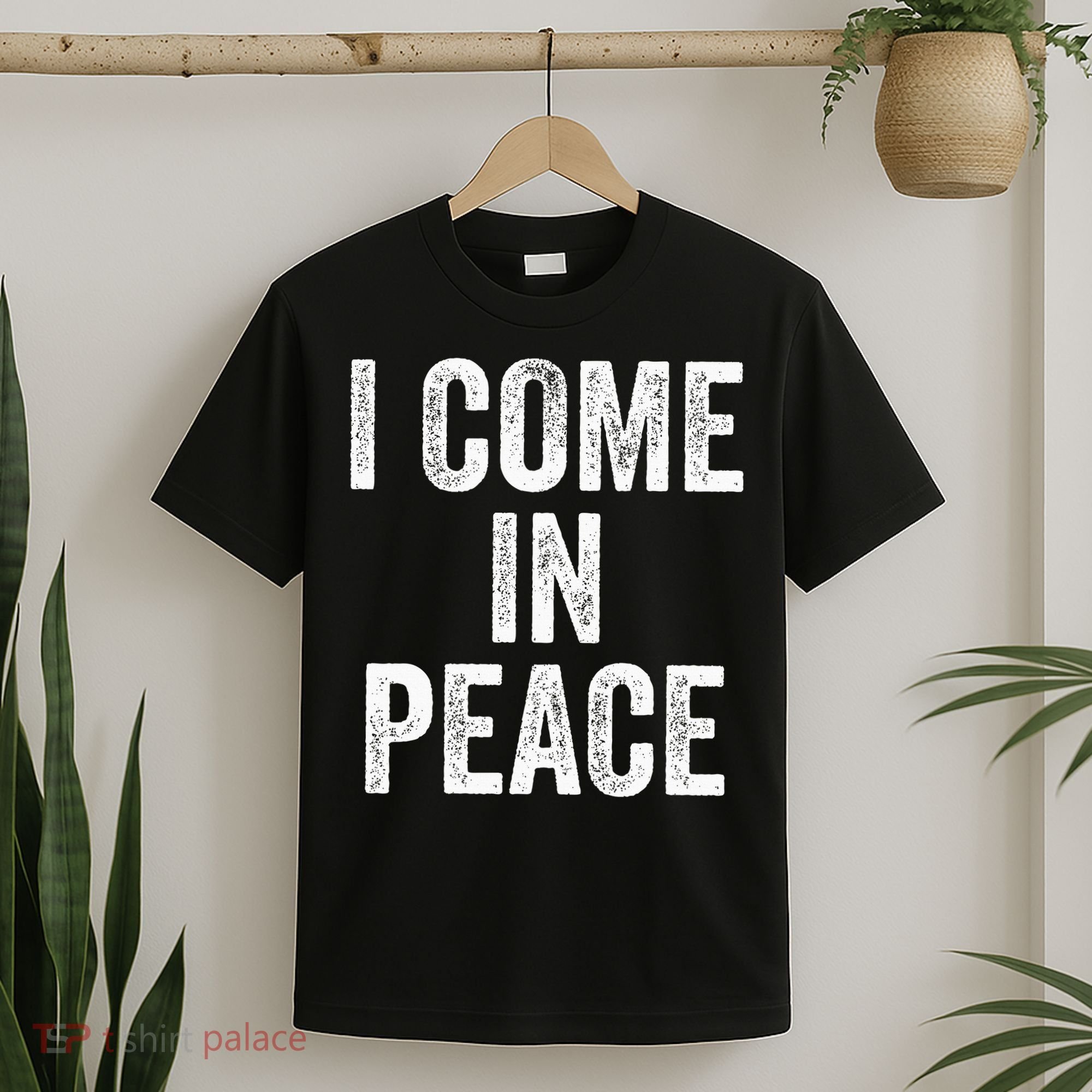 I COME IN PEACE  I'M PEACE retro Couple's Matching T-Shirt