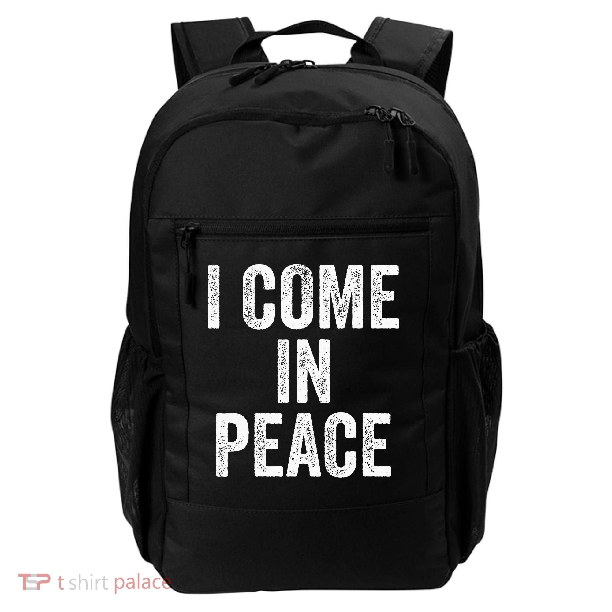I COME IN PEACE  I'M PEACE retro Couple's Matching Backpack