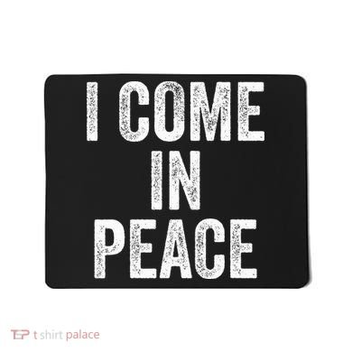 I COME IN PEACE  I'M PEACE retro Couple's Matching Mousepad