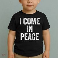 I COME IN PEACE  I'M PEACE retro Couple's Matching Toddler T-Shirt thumb 2