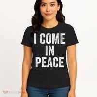 I COME IN PEACE  I'M PEACE retro Couple's Matching Women's T-Shirt thumb 4