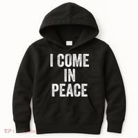 I COME IN PEACE  I'M PEACE retro Couple's Matching Kids Hoodie thumb 0