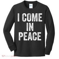 I COME IN PEACE  I'M PEACE retro Couple's Matching Kids Long Sleeve Shirt thumb 0