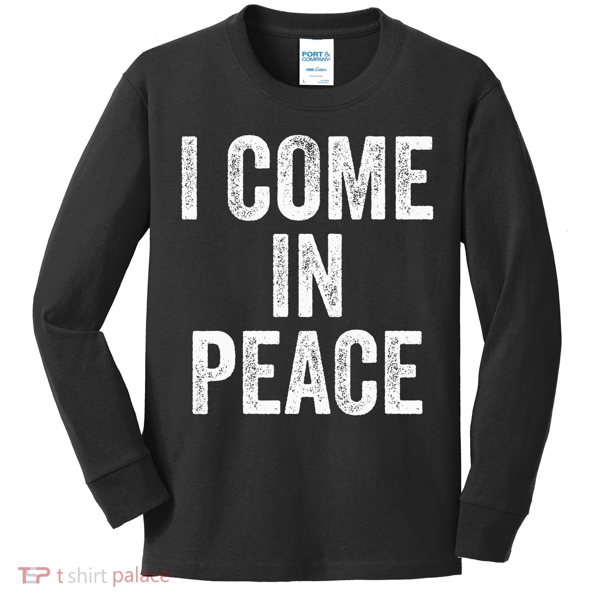 I COME IN PEACE  I'M PEACE retro Couple's Matching Kids Long Sleeve Shirt