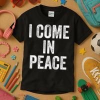 I COME IN PEACE  I'M PEACE retro Couple's Matching Kids T-Shirt thumb 3