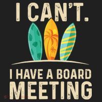 I Can't I Have A Board Meeting Beach Surfing Surfingboard Beanie thumb 2
