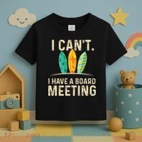 I Can't I Have A Board Meeting Beach Surfing Surfingboard Toddler T-Shirt thumb 3