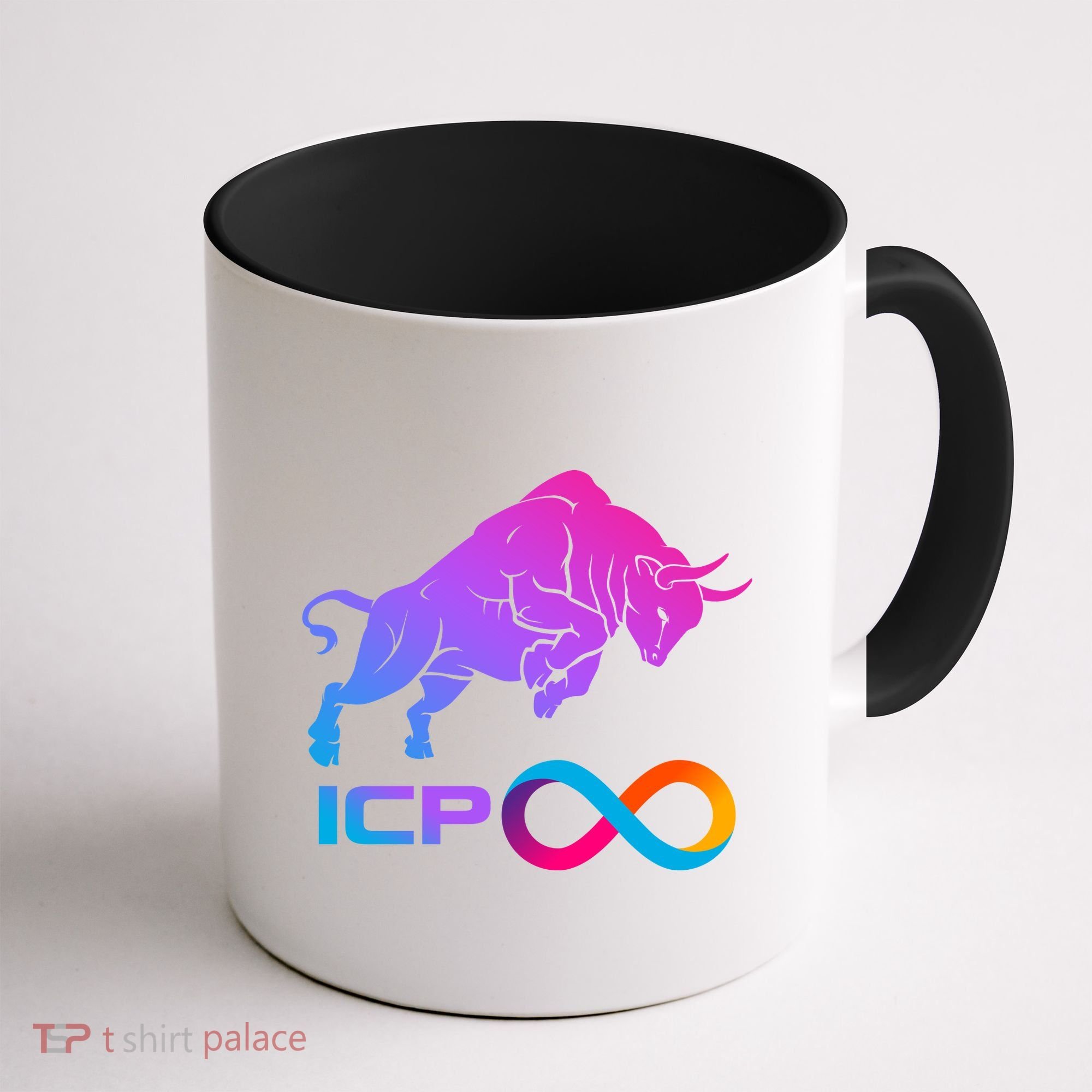 Internet Computer Icp Cryptocurrency Logo Bull Run Coffee Mug