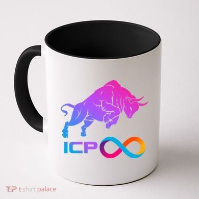 Internet Computer Icp Cryptocurrency Logo Bull Run Coffee Mug