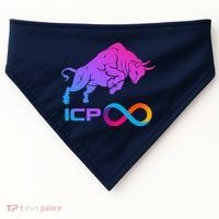Internet Computer Icp Cryptocurrency Logo Bull Run USA-Made Doggie Bandana thumb 0