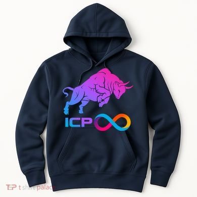 Internet Computer Icp Cryptocurrency Logo Bull Run Hoodie