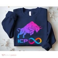Internet Computer Icp Cryptocurrency Logo Bull Run Sweatshirt thumb 2
