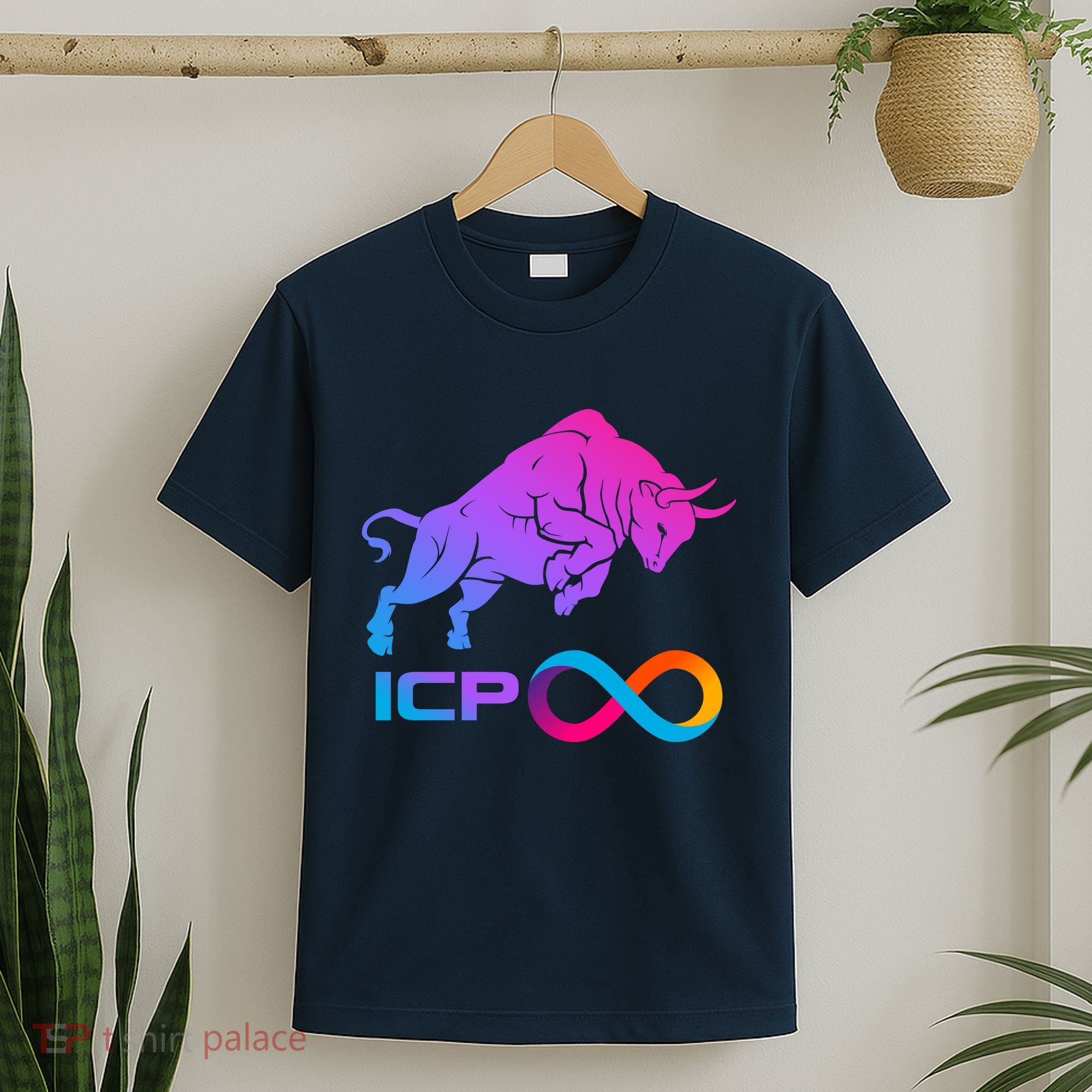 Internet Computer Icp Cryptocurrency Logo Bull Run T-Shirt