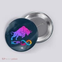 Internet Computer Icp Cryptocurrency Logo Bull Run Button thumb 0