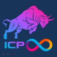 Internet Computer Icp Cryptocurrency Logo Bull Run Button thumb 1