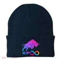 Internet Computer Icp Cryptocurrency Logo Bull Run Beanie thumb 0