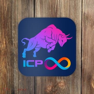 Internet Computer Icp Cryptocurrency Logo Bull Run Coaster