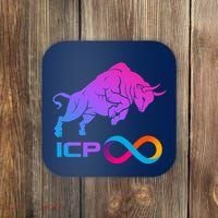 Internet Computer Icp Cryptocurrency Logo Bull Run Coaster thumb 0