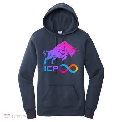 Internet Computer Icp Cryptocurrency Logo Bull Run Women's Hoodie