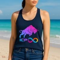 Internet Computer Icp Cryptocurrency Logo Bull Run Women's Tank Top thumb 2