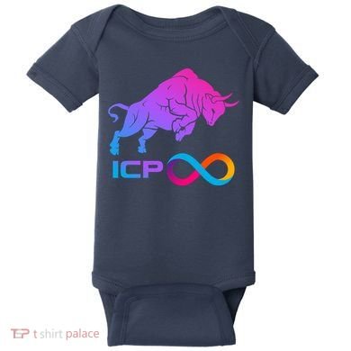 Internet Computer Icp Cryptocurrency Logo Bull Run Baby Bodysuit