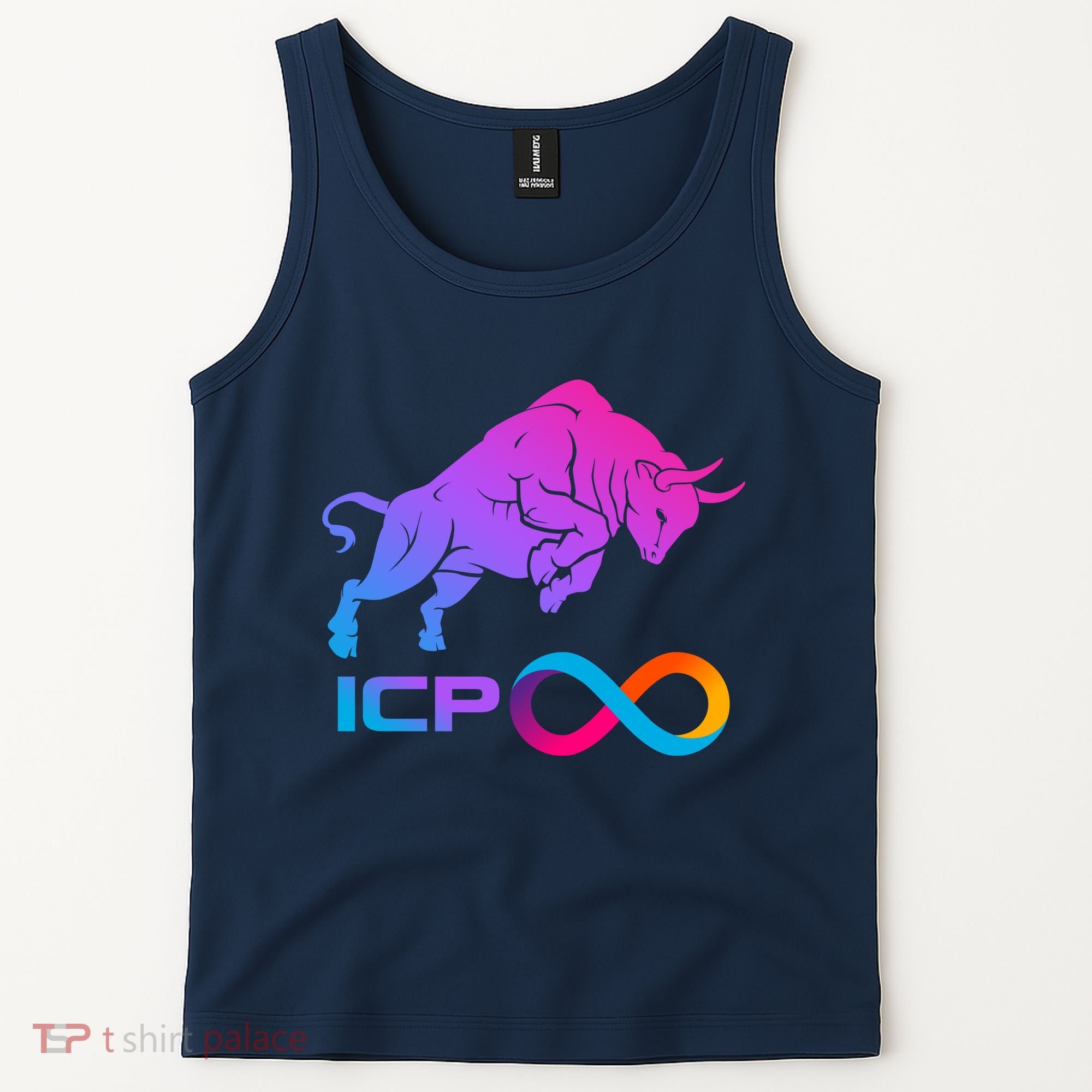 Internet Computer Icp Cryptocurrency Logo Bull Run Tank Top